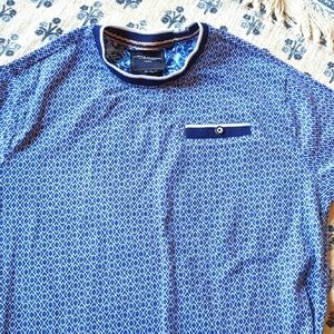 Blue Patterned T-Shirt